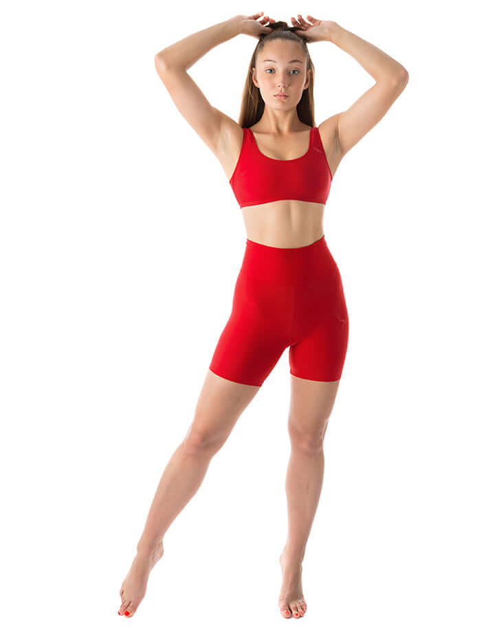 Short leggings Zoe | Shorts | Color: red | Pole Shorts | Dragonfly Pole Dance Clothing and Bikram Hot Yoga Wear