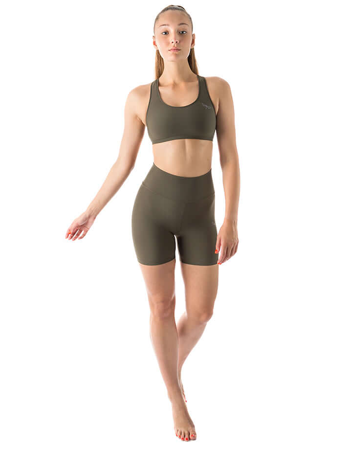 Short leggings Zoe | Shorts | Color: khaki | Pole Shorts | Dragonfly Pole Dance Clothing and Bikram Hot Yoga Wear