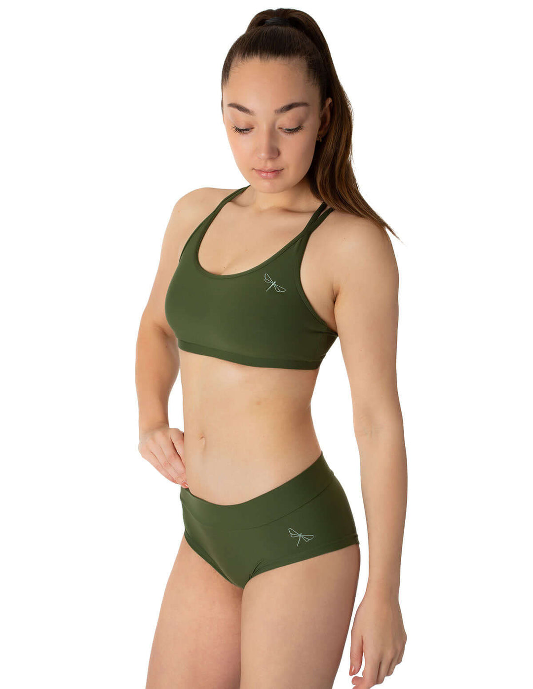 Sports bra Nicole | Sports bra | Color: black | Women's sports bra | Dragonfly Pole Dance Clothes and Bikram Hot Yoga Outfit