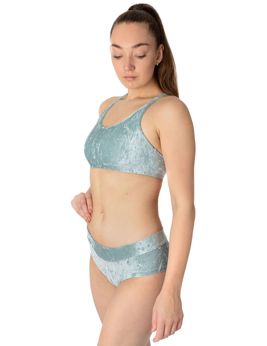 Hot pants velvet | Shorts | Color: stone velvet | Pole Shorts | Dragonfly Pole Dance Clothing and Bikram Hot Yoga Wear