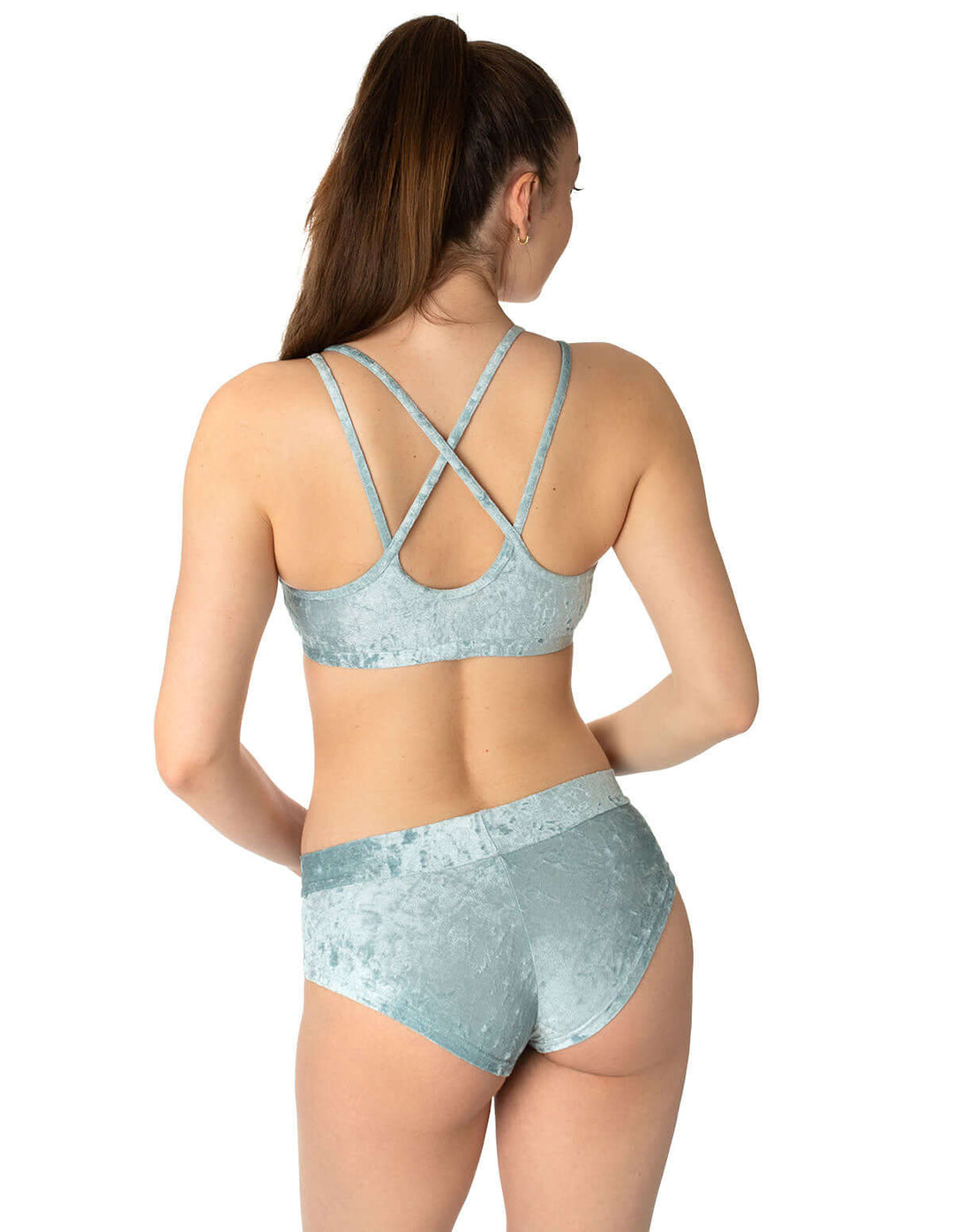 Hot pants velvet | Shorts | Color: stone velvet | Pole Shorts | Dragonfly Pole Dance Clothing and Bikram Hot Yoga Wear