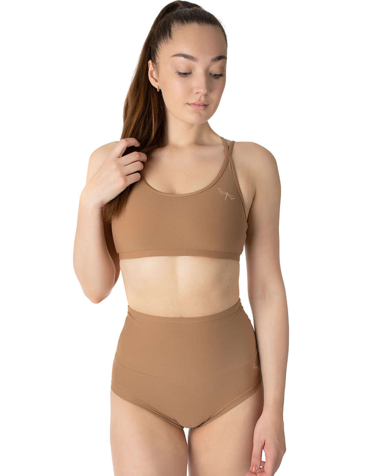 Pole dance shorts Betty | Shorts | Color: latte | Pole Shorts | Dragonfly Pole Dance Clothing and Bikram Hot Yoga Wear