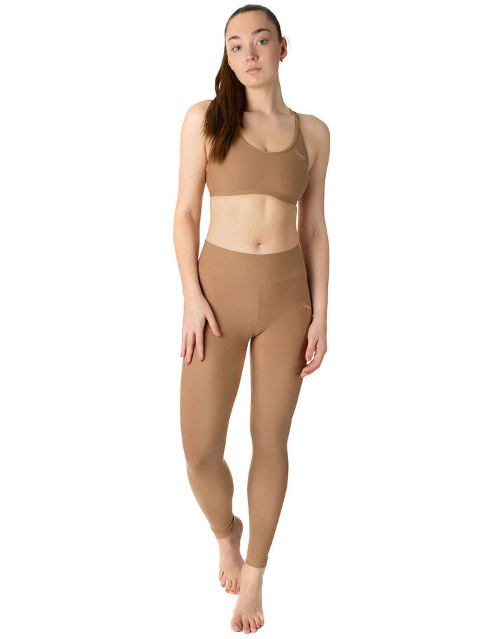 Mid rise leggings Adriana | Leggings | Color: latte | Yoga Leggings | Dragonfly Pole Wear and Bikram Hot Yoga Clothes