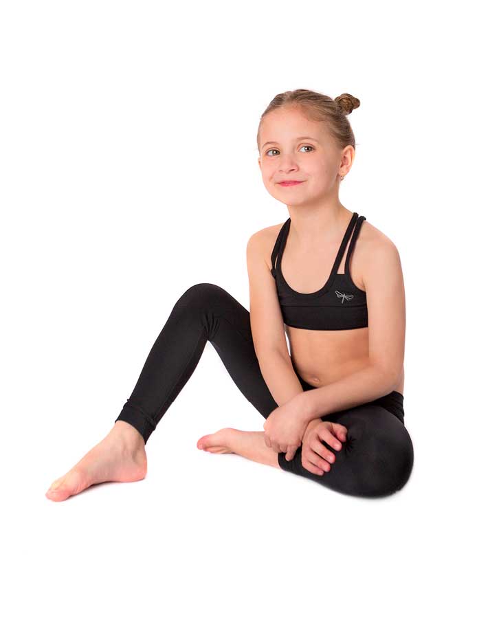 FKELYI Glitter Dragonfly Kids Leggings Durable School Yoga Pants