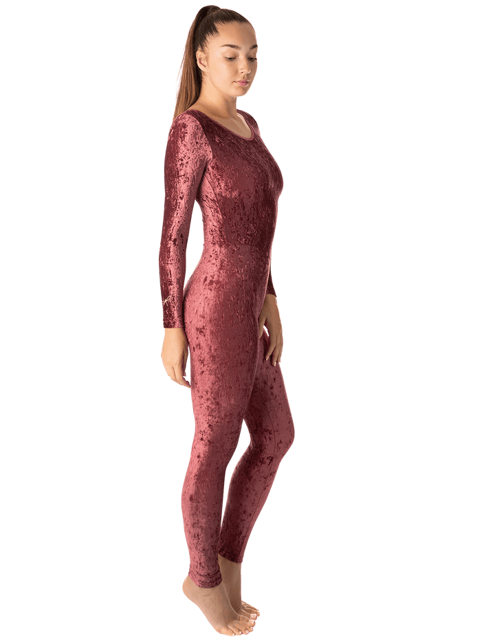 Velvet aerial hoop unitard Lara | Leotard | Color: amaranth velvet | Leotard for gymnastics | Dragonfly Pole Dance Outfit and Bikram Yoga Unitard