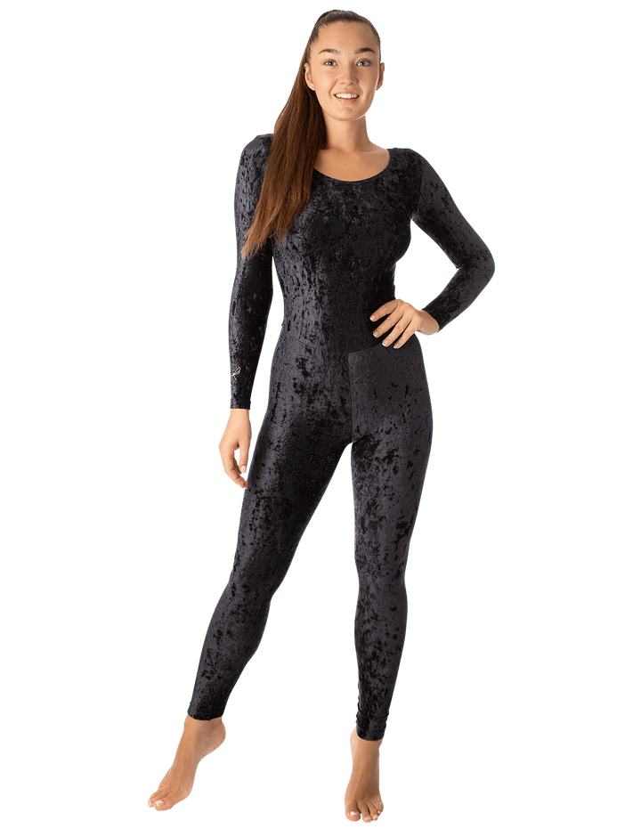 Velvet aerial hoop unitard Lara | Leotard | Color: black velvet | Leotard for gymnastics | Dragonfly Pole Dance Outfit and Bikram Yoga Unitard