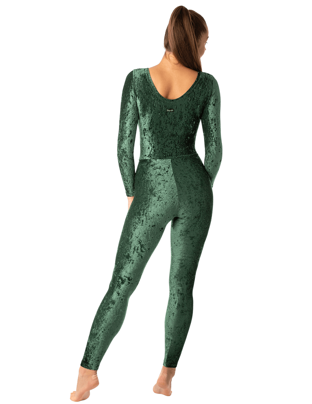 Velvet aerial hoop unitard Lara | Leotard | Color: emerald velvet | Leotard for gymnastics | Dragonfly Pole Dance Outfit and Bikram Yoga Unitard