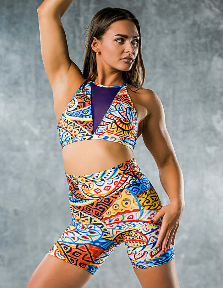 Zoe leggings Indian Summer | Leggings | Color: Indian Summer | Yoga Leggings | Dragonfly Pole Wear and Bikram Hot Yoga Clothes