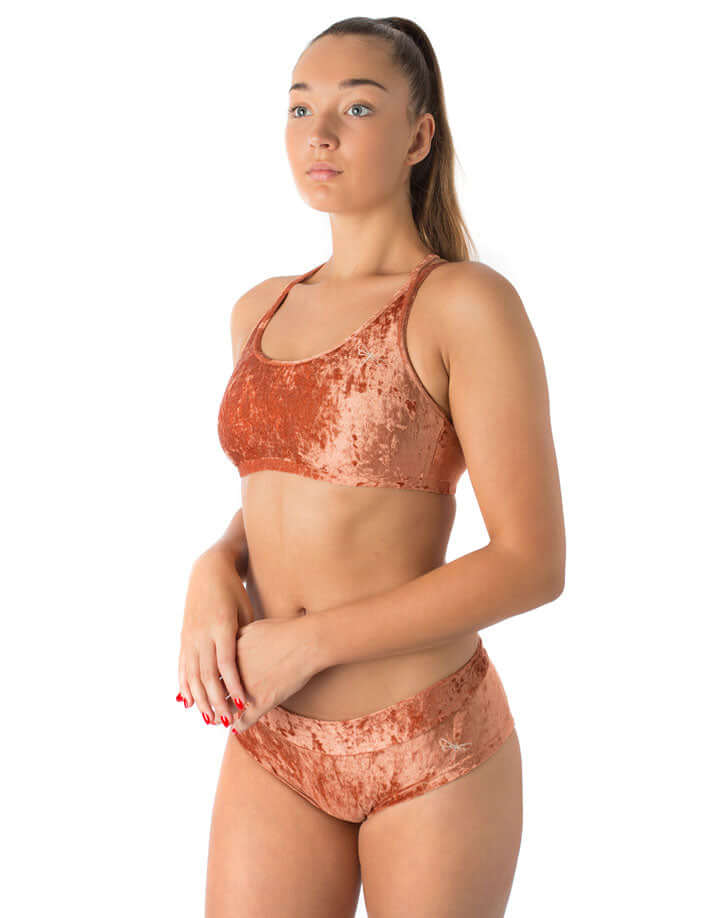 Hot pants velvet | Shorts | Color: stone velvet | Pole Shorts | Dragonfly Pole Dance Clothing and Bikram Hot Yoga Wear
