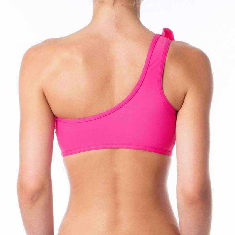 Carmen bra frilled | Sports bra | Color: ruby | Women's sports bra | Dragonfly Pole Dance Clothes and Bikram Hot Yoga Outfit
