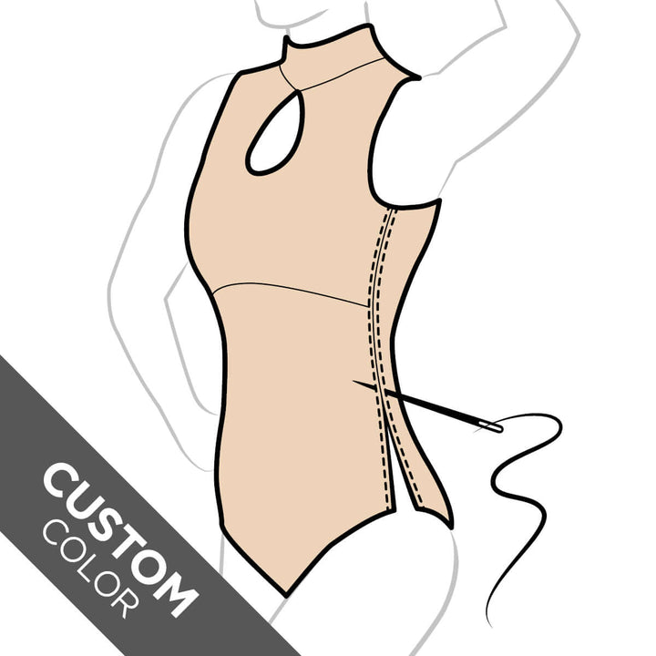 Custom leotard Daria | Leotard | Color: nude | Leotard for gymnastics | Dragonfly Pole Dance Outfit and Bikram Yoga Unitard