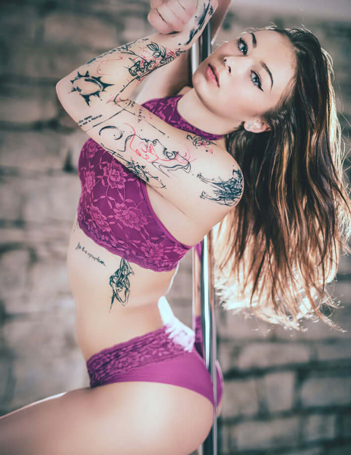 Lace pole shorts Mia | Shorts | Color: ruby lace | Pole Shorts | Dragonfly Pole Dance Clothing and Bikram Hot Yoga Wear