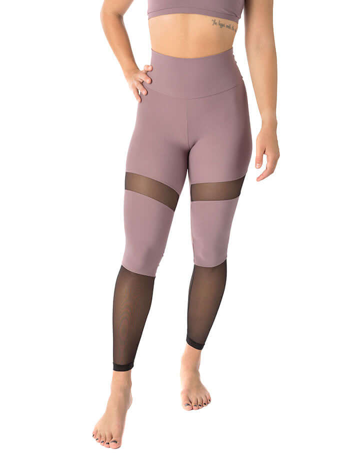 Mesh leggings Barbara | Leggings | Color: lilac / mesh | Yoga Leggings | Dragonfly Pole Wear and Bikram Hot Yoga Clothes