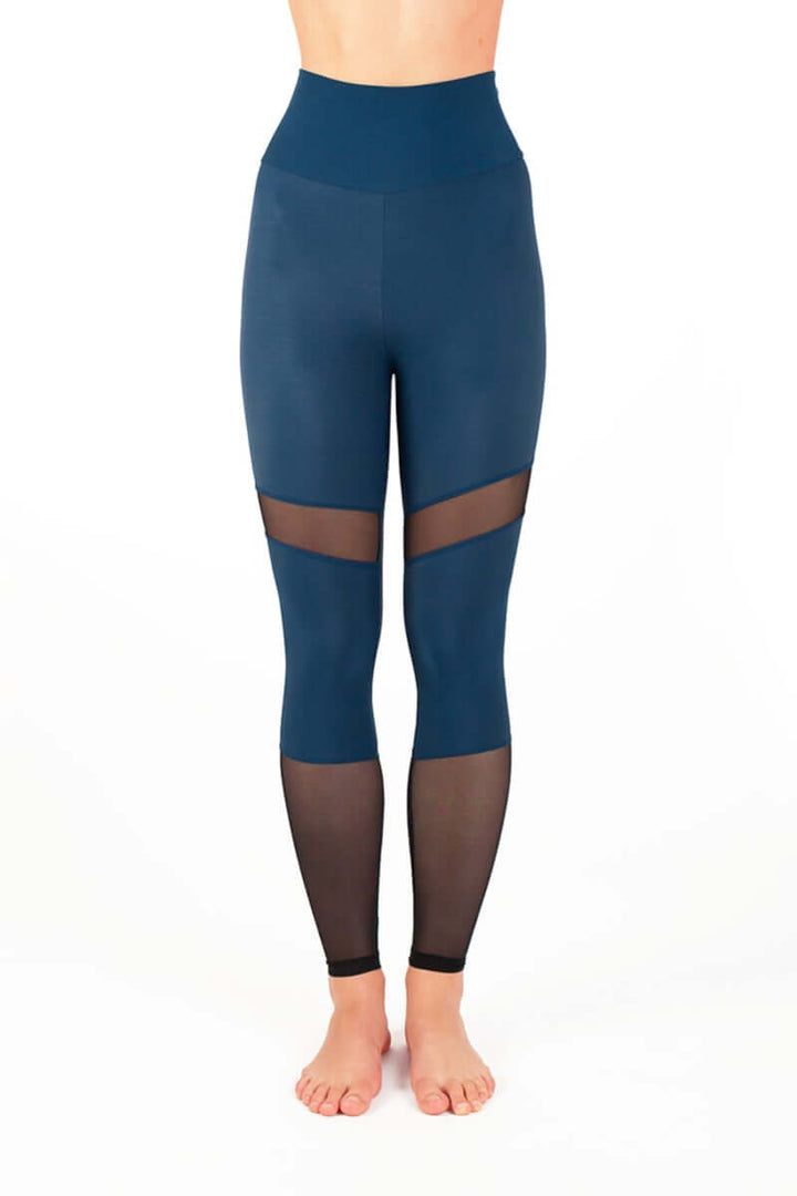 Mesh leggings Barbara | Leggings | Color: petrol / mesh | Yoga Mesh Leggings | Dragonfly Pole Wear and Bikram Hot Yoga Clothes