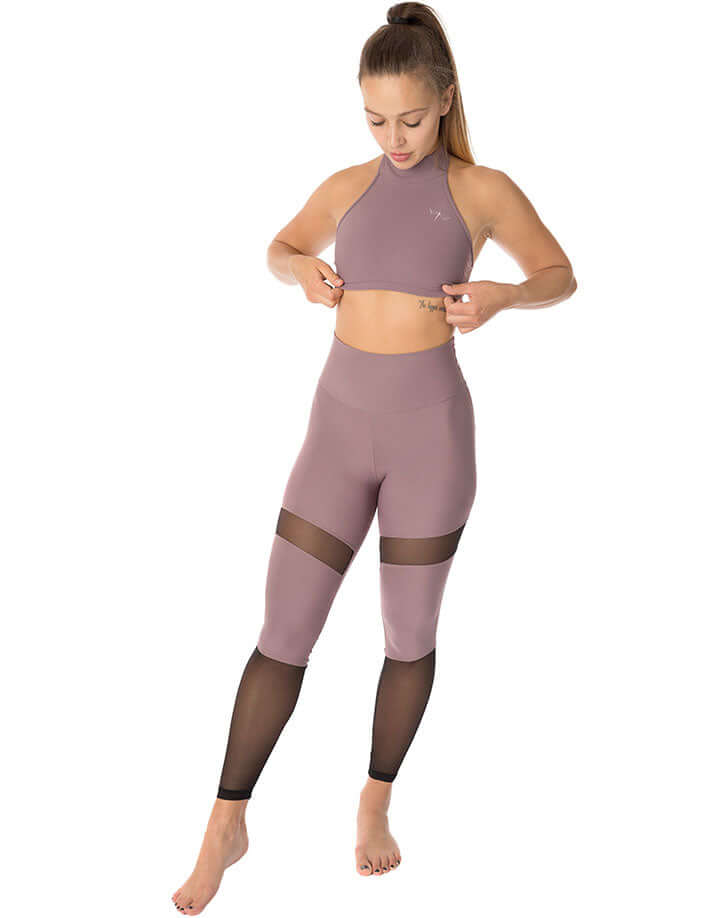 Mesh leggings Barbara | Leggings | Color: petrol / mesh | Yoga Leggings | Dragonfly Pole Wear and Bikram Hot Yoga Clothes