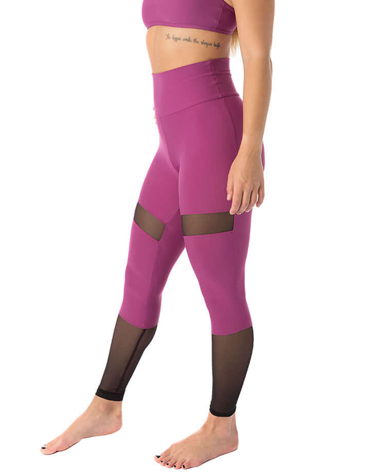 Mesh leggings Barbara | Leggings | Color: petrol / mesh | Yoga Leggings | Dragonfly Pole Wear and Bikram Hot Yoga Clothes