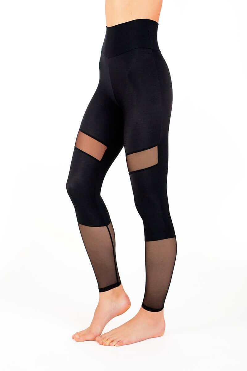 Mesh leggings Barbara | Leggings | Color: petrol / mesh | Yoga Leggings | Dragonfly Pole Wear and Bikram Hot Yoga Clothes