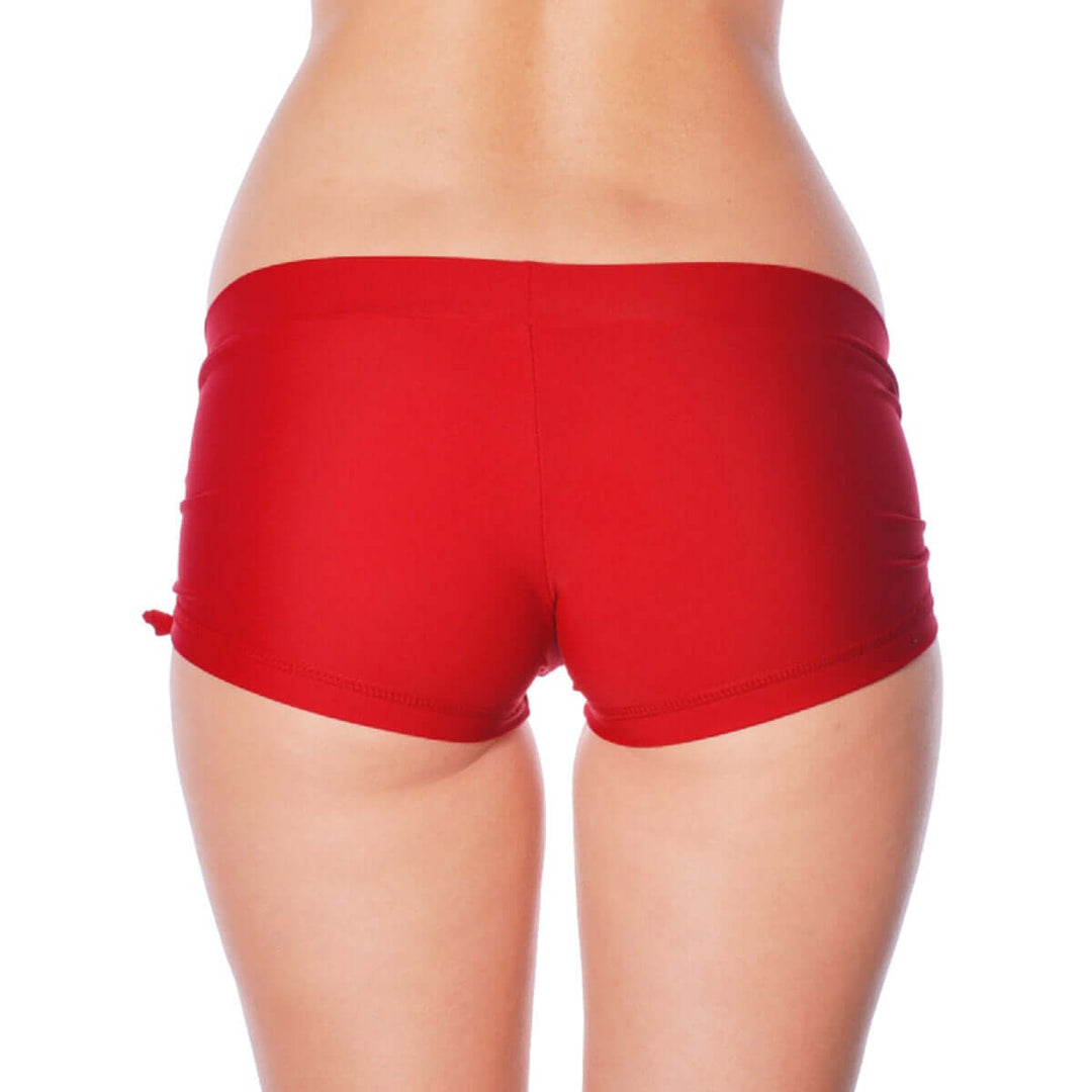 Pole fitness shorts Bella | Shorts | Color: ruby / black | Pole Shorts | Dragonfly Pole Dance Clothing and Bikram Hot Yoga Wear