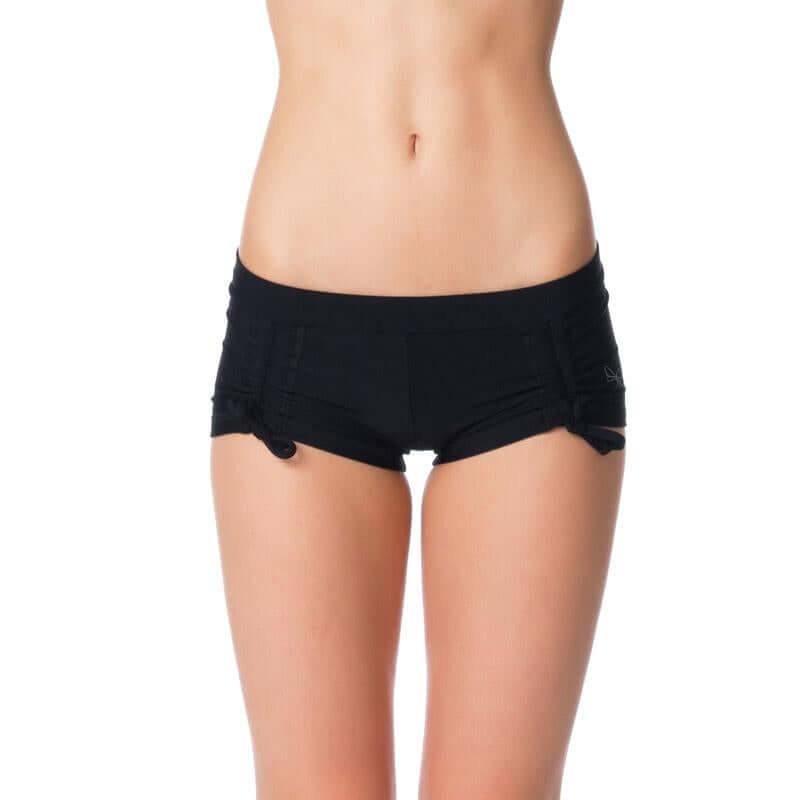 Pole fitness shorts Bella | Shorts | Color: ruby / black | Pole Shorts | Dragonfly Pole Dance Clothing and Bikram Hot Yoga Wear