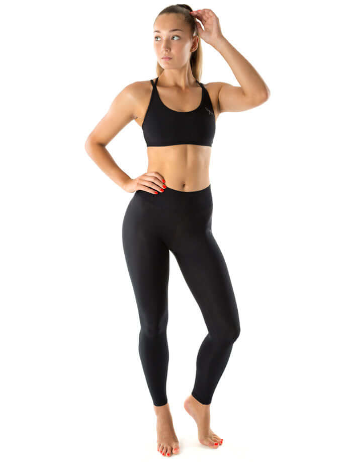 Mid rise leggings Adriana | Leggings | Color: black | Yoga Leggings | Dragonfly Pole Wear and Bikram Hot Yoga Clothes
