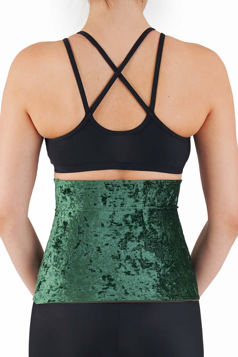 Velvet back warmer for dancers | Back warmer | Color: amaranth velvet | Dragonfly Pole Dance Clothing and Bikram Hot Yoga Wear