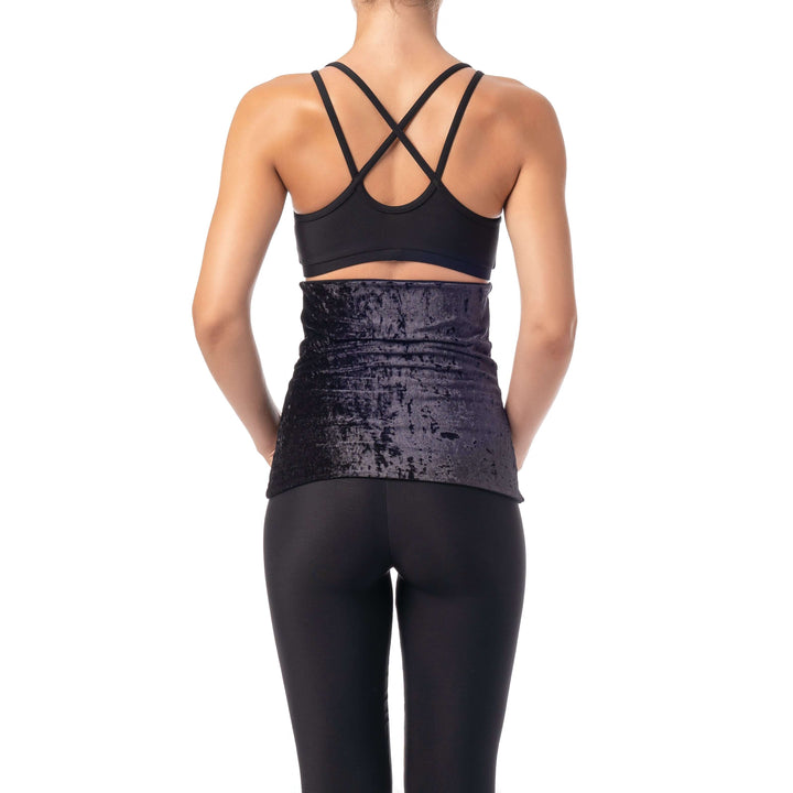 Velvet back warmer for dancers | Back warmer | Color: amaranth velvet | Dragonfly Pole Dance Clothing and Bikram Hot Yoga Wear