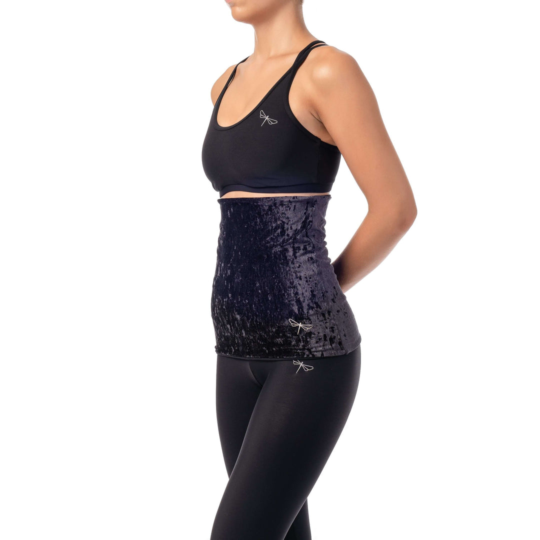Velvet back warmer for dancers | Back warmer | Color: amaranth velvet | Dragonfly Pole Dance Clothing and Bikram Hot Yoga Wear