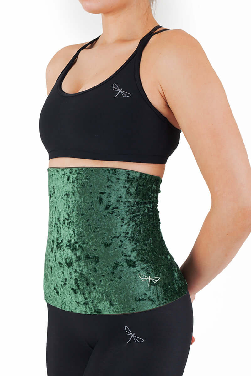 Velvet back warmer for dancers | Back warmer | Color: amaranth velvet | Dragonfly Pole Dance Clothing and Bikram Hot Yoga Wear