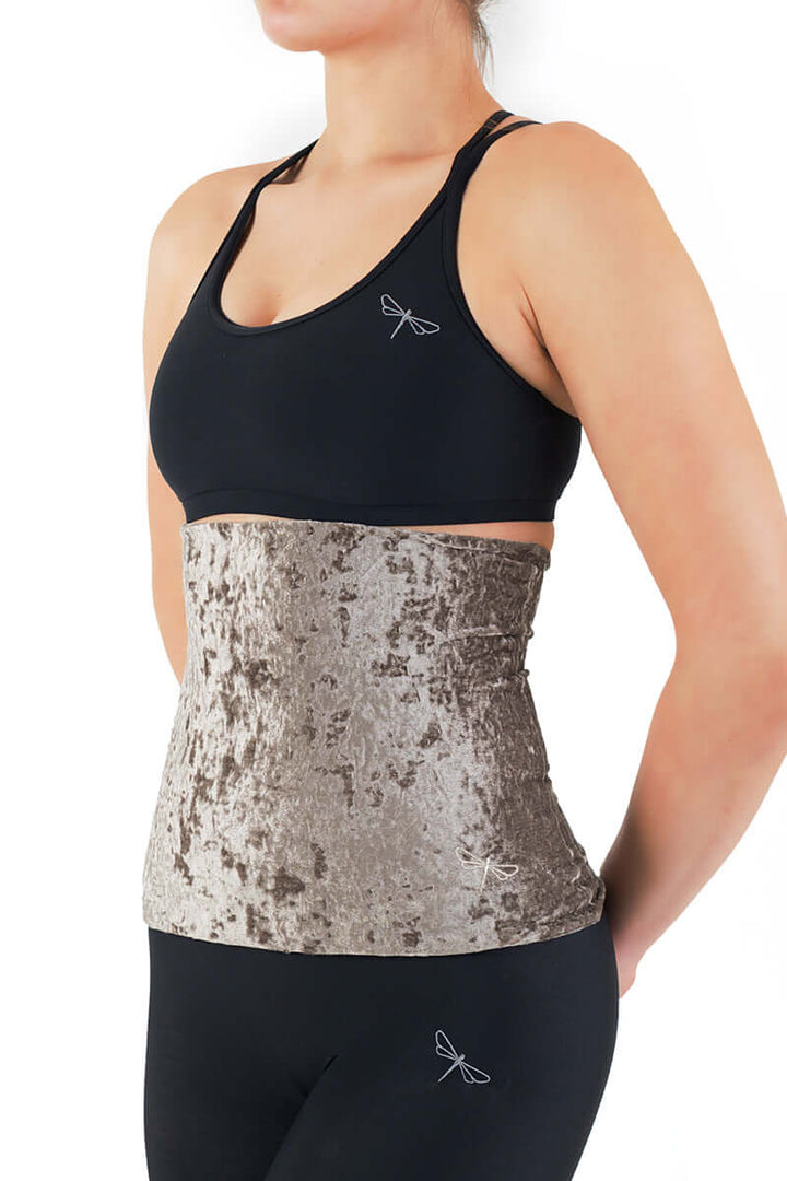 Velvet back warmer for dancers | Back warmer | Color: amaranth velvet | Dragonfly Pole Dance Clothing and Bikram Hot Yoga Wear