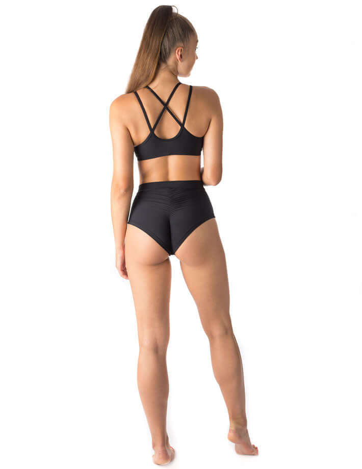 Scrunch pole shorts Lola | Shorts | Color: black | Pole Shorts | Dragonfly Pole Dance Clothing and Bikram Hot Yoga Wear