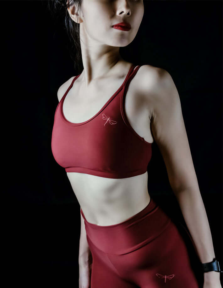 Sports bra Nicole | Sports bra | Color: black | Women's sports bra | Dragonfly Pole Dance Clothes and Bikram Hot Yoga Outfit