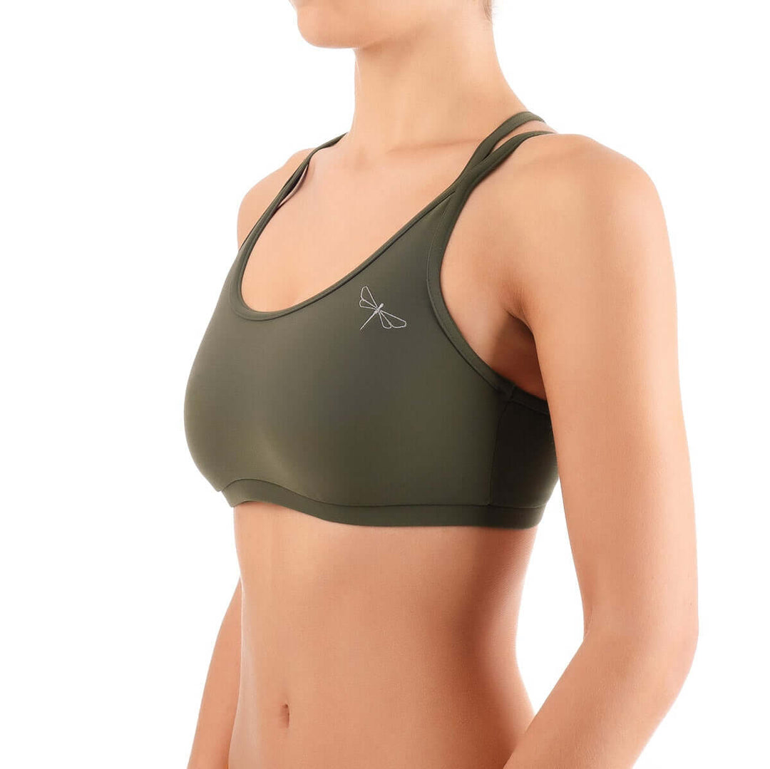 Sports bra Nicole | Sports bra | Color: black | Women's sports bra | Dragonfly Pole Dance Clothes and Bikram Hot Yoga Outfit