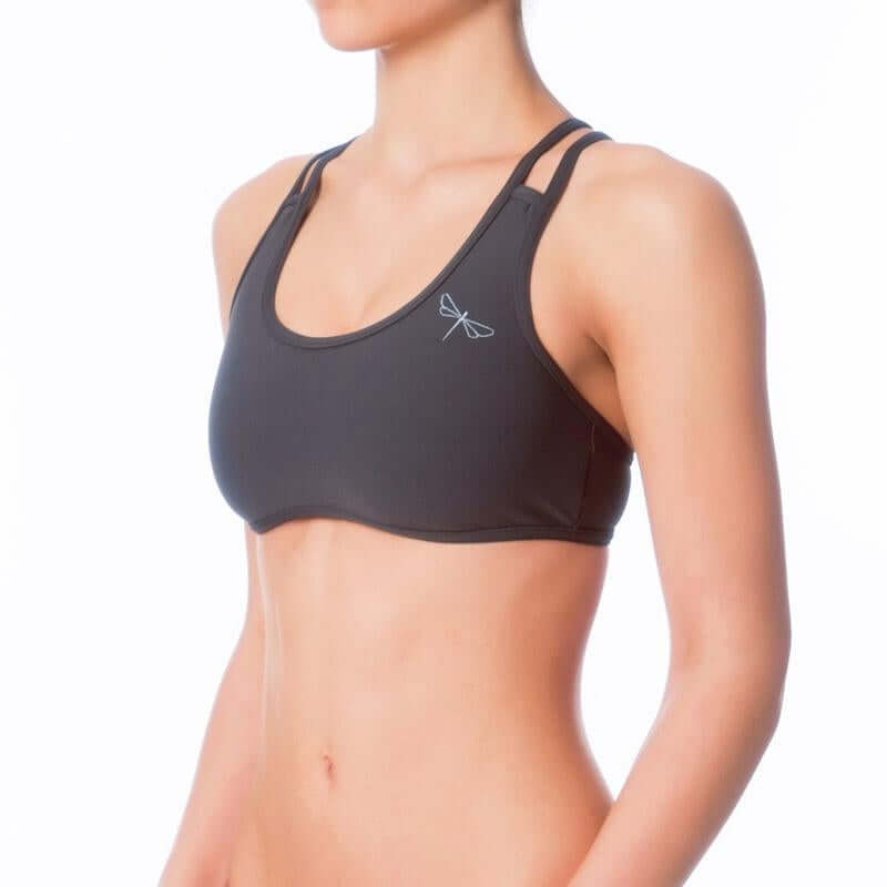 Xenia sports bra | Sports bra | Color: yellow | Women's sports bra | Dragonfly Pole Dance Clothes and Bikram Hot Yoga Outfit