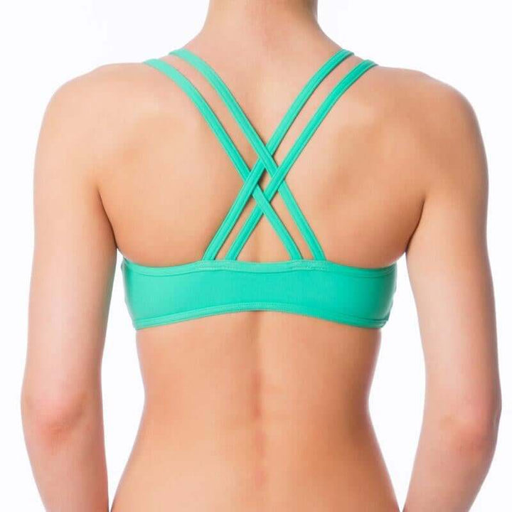 Xenia sports bra | Sports bra | Color: yellow | Women's sports bra | Dragonfly Pole Dance Clothes and Bikram Hot Yoga Outfit