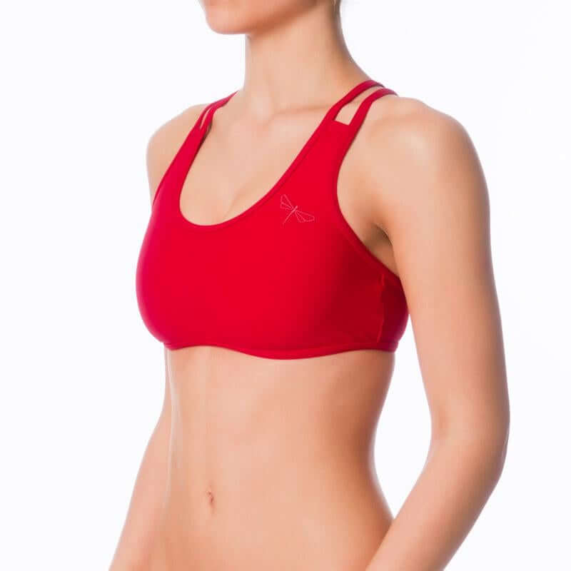 Xenia sports bra | Sports bra | Color: yellow | Women's sports bra | Dragonfly Pole Dance Clothes and Bikram Hot Yoga Outfit