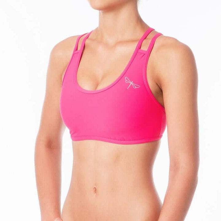 Xenia sports bra | Sports bra | Color: yellow | Women's sports bra | Dragonfly Pole Dance Clothes and Bikram Hot Yoga Outfit