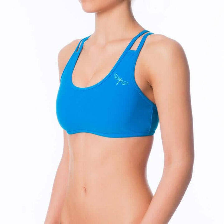 Xenia sports bra | Sports bra | Color: yellow | Women's sports bra | Dragonfly Pole Dance Clothes and Bikram Hot Yoga Outfit