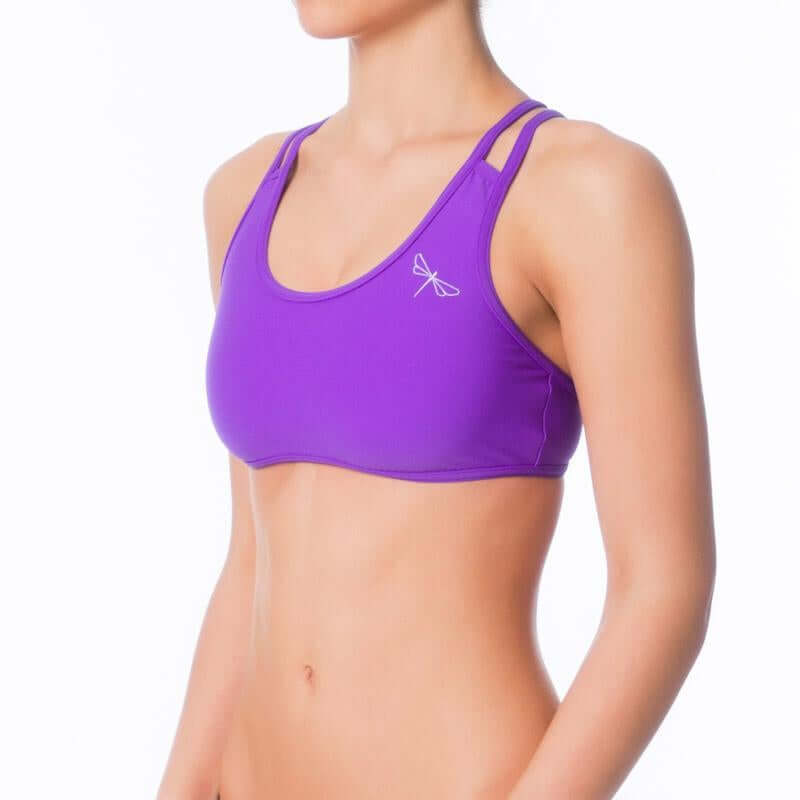 Xenia sports bra | Sports bra | Color: yellow | Women's sports bra | Dragonfly Pole Dance Clothes and Bikram Hot Yoga Outfit