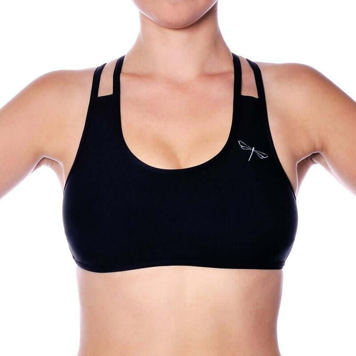 Xenia sports bra | Sports bra | Color: black | Women's sports bra | Dragonfly Pole Dance Clothes and Bikram Hot Yoga Outfit