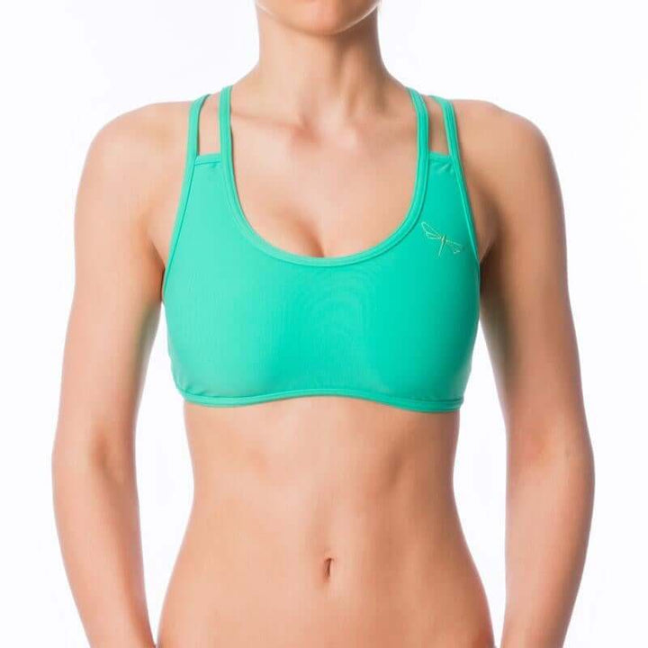 Xenia sports bra | Sports bra | Color: mint | Women's sports bra | Dragonfly Pole Dance Clothes and Bikram Hot Yoga Outfit