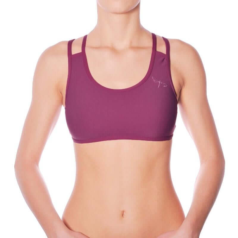 Xenia sports bra | Sports bra | Color: yellow | Women's sports bra | Dragonfly Pole Dance Clothes and Bikram Hot Yoga Outfit