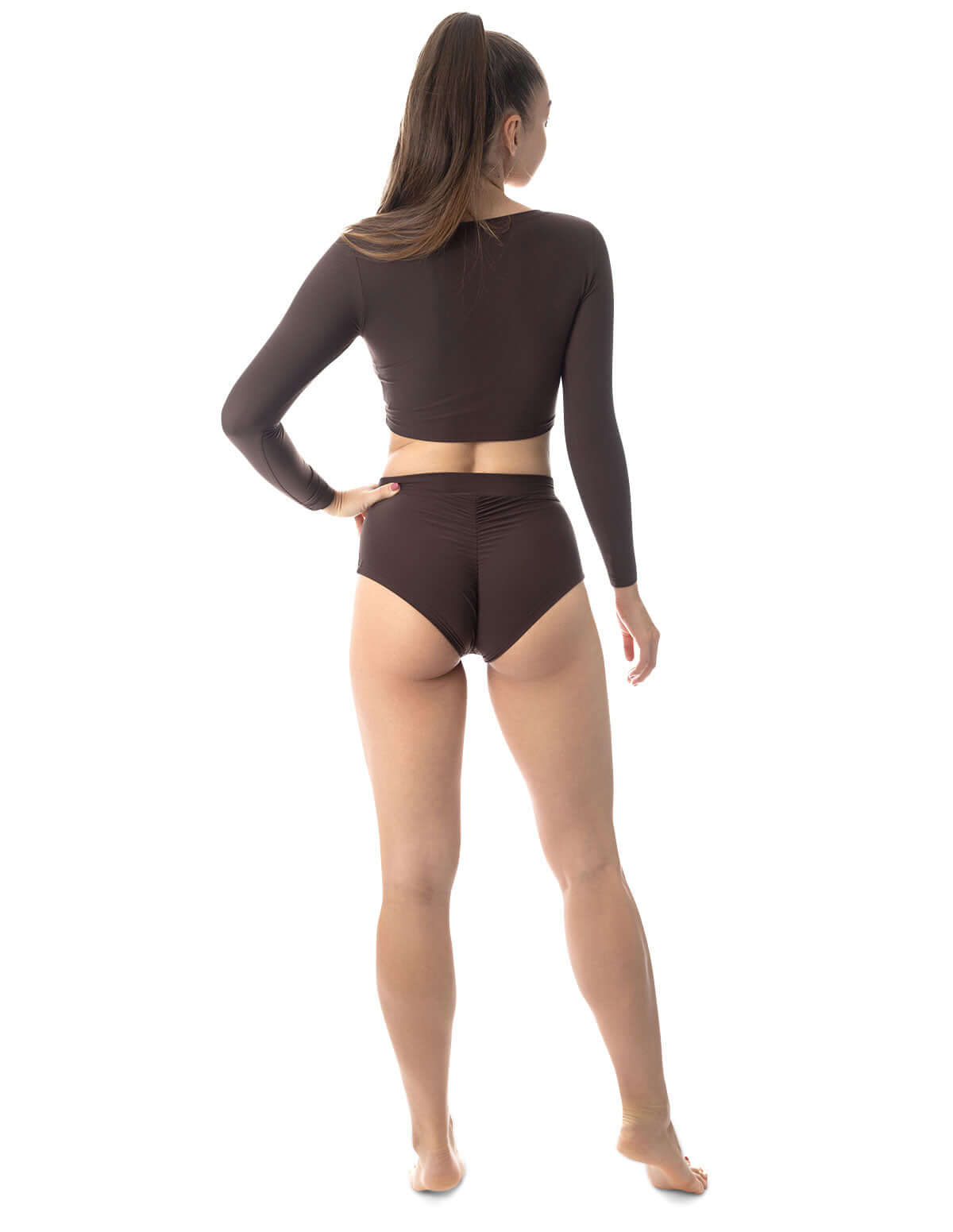 Long sleeve sports crop top Pavi – Dragonfly
