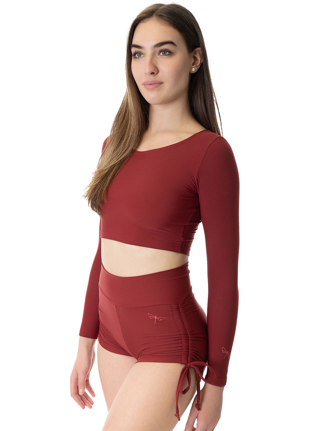 High Waist Drawstring Pole Shorts - Emma