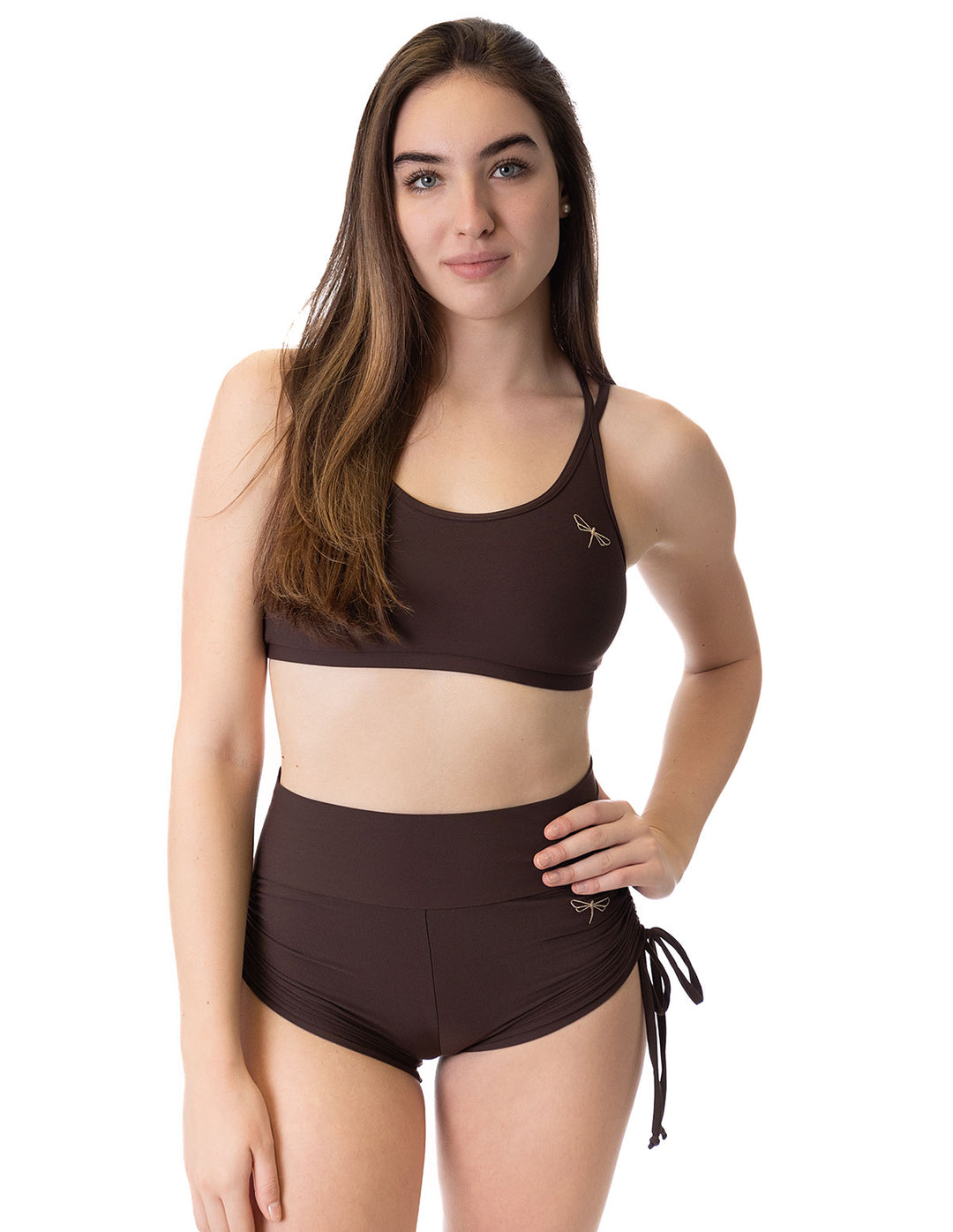 High Waist Drawstring Pole Shorts - Emma