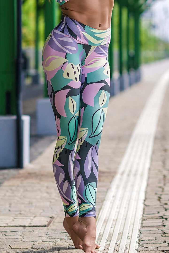 Adriana leggings Summer Vibes | Leggings | Color: Summer Vibes | Yoga Leggings | Dragonfly Pole Wear and Bikram Hot Yoga Clothes