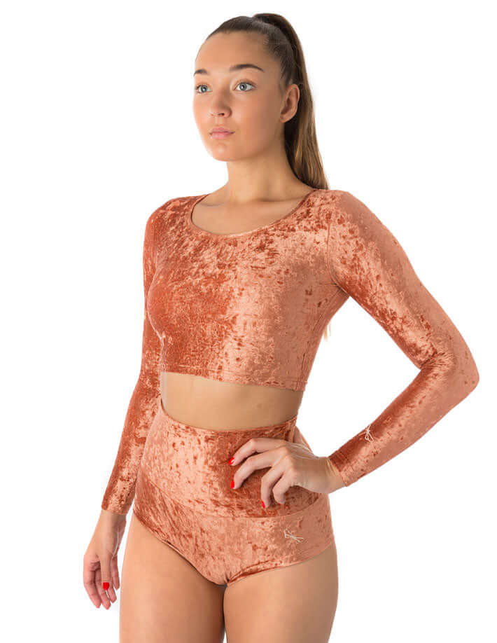 Velvet pole shorts Betty | High Waist Samt Pole Shorts | Color: emerald velvet | Pole Shorts | Dragonfly Pole Dance Clothing and Bikram Hot Yoga Wear