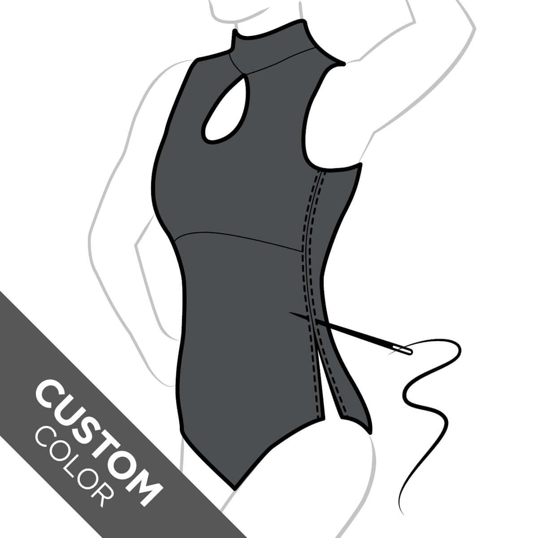 Custom leotard Daria | Leotard | Color: grey | Leotard for gymnastics | Dragonfly Pole Dance Outfit and Bikram Yoga Unitard