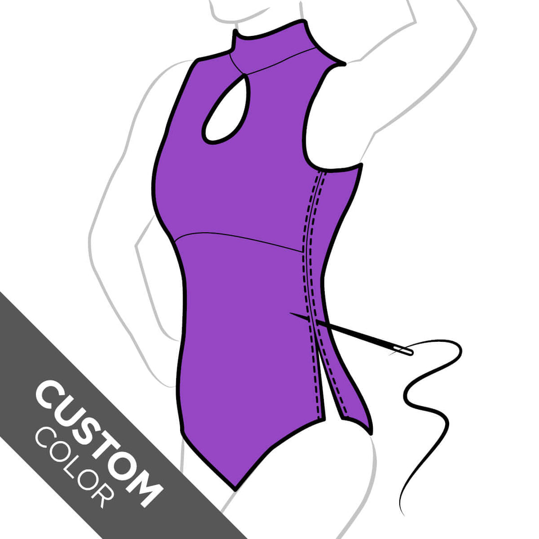 Custom leotard Daria | Leotard | Color: violet | Leotard for gymnastics | Dragonfly Pole Dance Outfit and Bikram Yoga Unitard