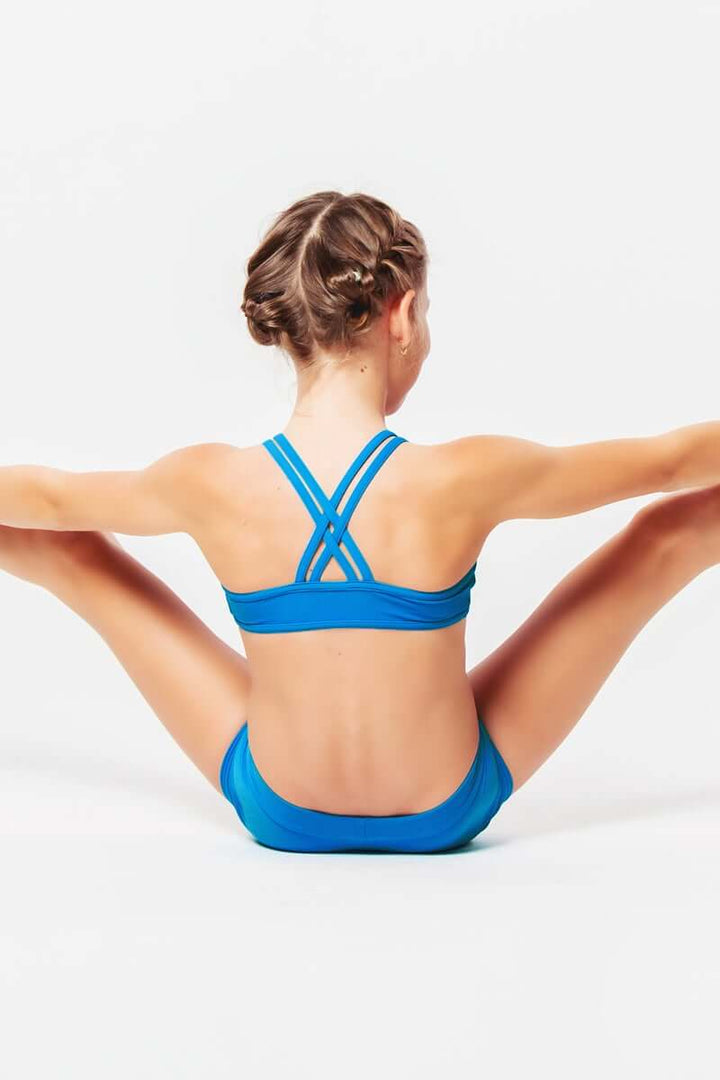 Kids - Girls' Pole Dance Shorts Elsa | Activewear | Color: blue velvet | Kids Pole Shorts | Girls Pole Dance Shorts | Dětské pole dance šortky | Madchen Pole Shorts | Pole short enfants | Dragonfly Pole Dance Clothing and Bikram Hot Yoga Wear | Dětské Obl