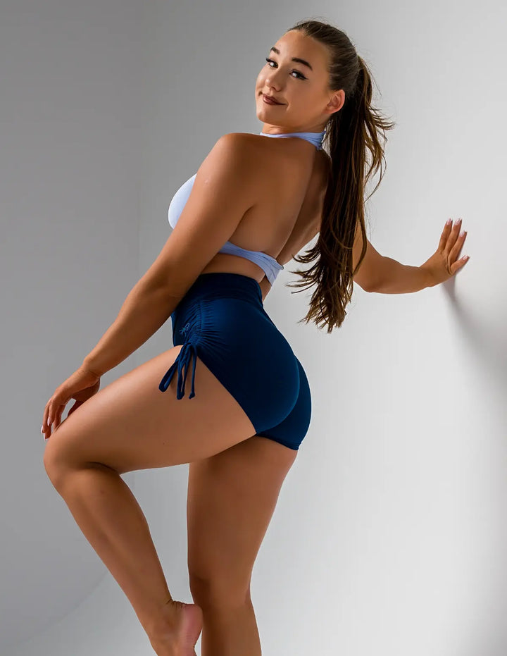 High Waist Drawstring Pole Shorts – Emma